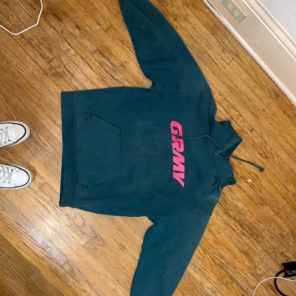 Teal Hoodie with Pink GRMY Logo